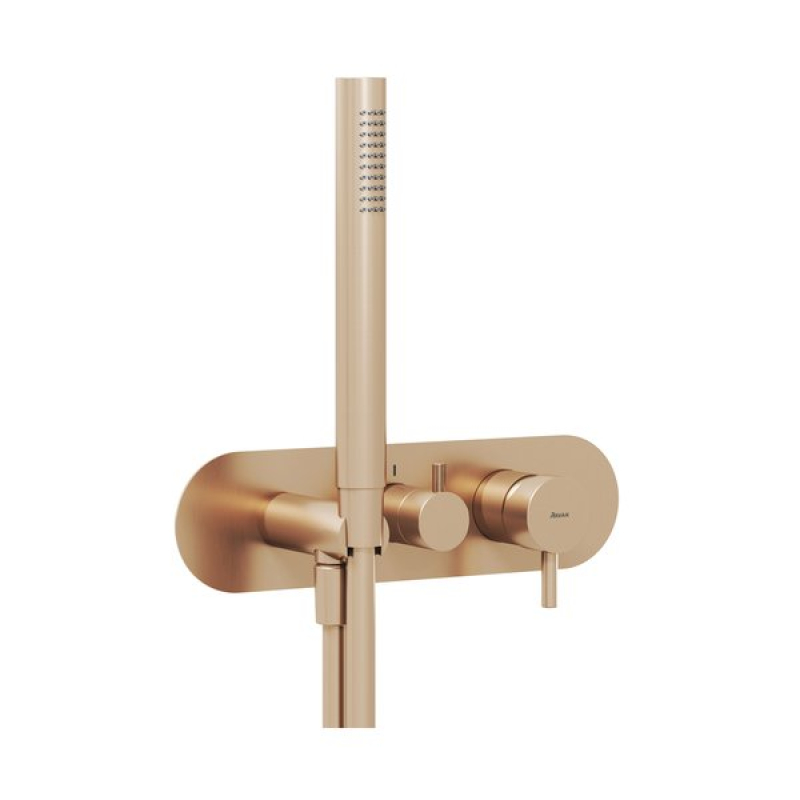 Смеситель скрытого монтажа трехходовой Ravak Espirit Gold Brushed X070606 фото 1