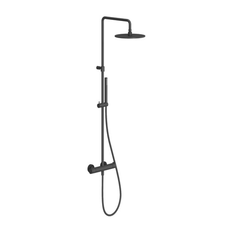 Душевая штанга Ravak Espirit с термостатическим смесителем и душевым набором черная матовая фото 3