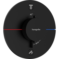 15554670 ShowerSelect Comfort S Змішувач термостатичний прих.монтажу на 2 споживач, чорний матовий