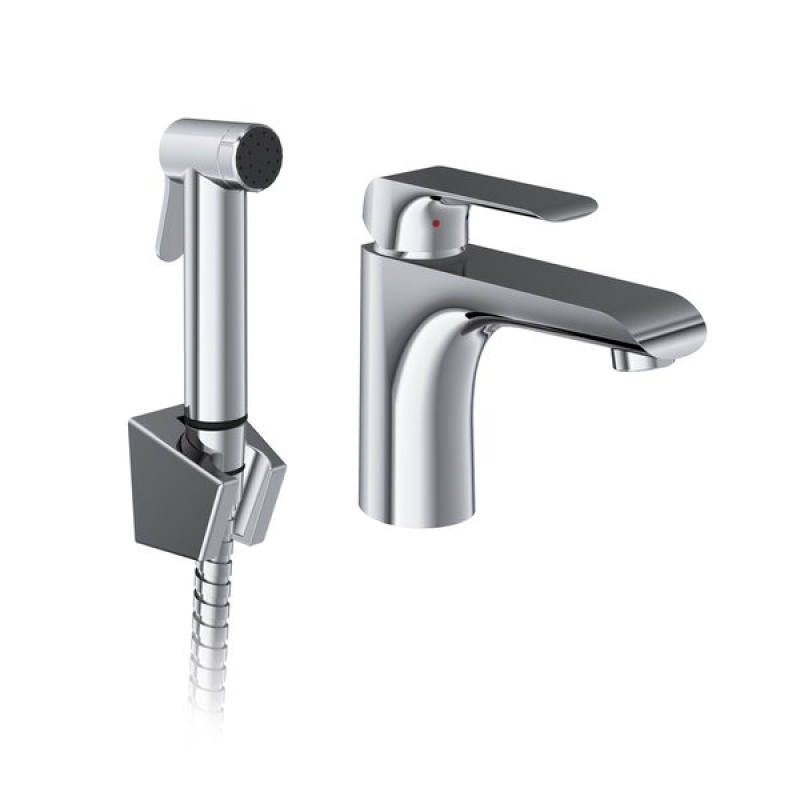 Смеситель для умывальника Ravak FL 112.00CR с гигиеническим душем, хром (X070438) фото 1