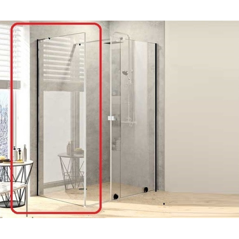 Xtensa Боковая стенка для односекционной раздвижной двери Walk-In с недвиж.сегментом, 900*2000 мм фото 2