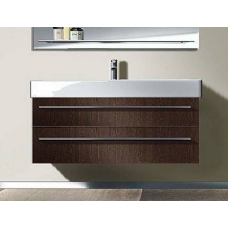 X-Large Тумба под раковину подвесная 1200*468 мм, 2 выдвижных ящика, венге