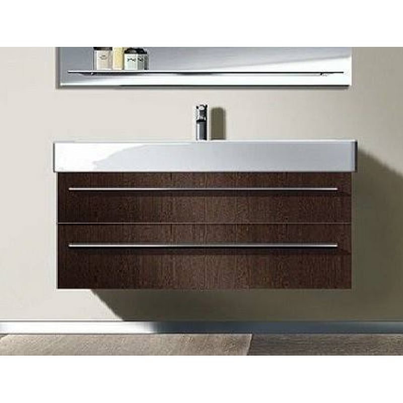 X-Large Тумба под раковину подвесная 1200*468 мм, 2 выдвижных ящика, венге фото 1