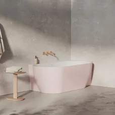 Ванна Ravak Freedom Corner II Tec 175x86 R отдельно стоящая Alabaster Pink/белая, крышка слива белая