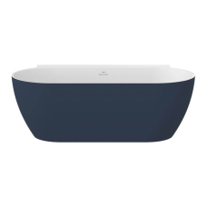 Ванна Ravak Freedom Wall II Tec 170x87 окремо стояча Deepsea Blue/Білий кришка зливу біла