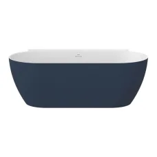 Ванна Ravak Freedom Wall II Tec 170x87 окремо стояча Deepsea Blue/Білий кришка зливу біла
