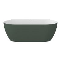 Ванна Ravak Freedom Wall II Tec 170x87 Grey Green/Білий, що окремо стоїть, кришка зливу біла