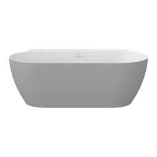 Ванна Ravak Freedom Wall II Tec 170x87 окремо стоїть Smoke Grey/біла кришка зливу біла