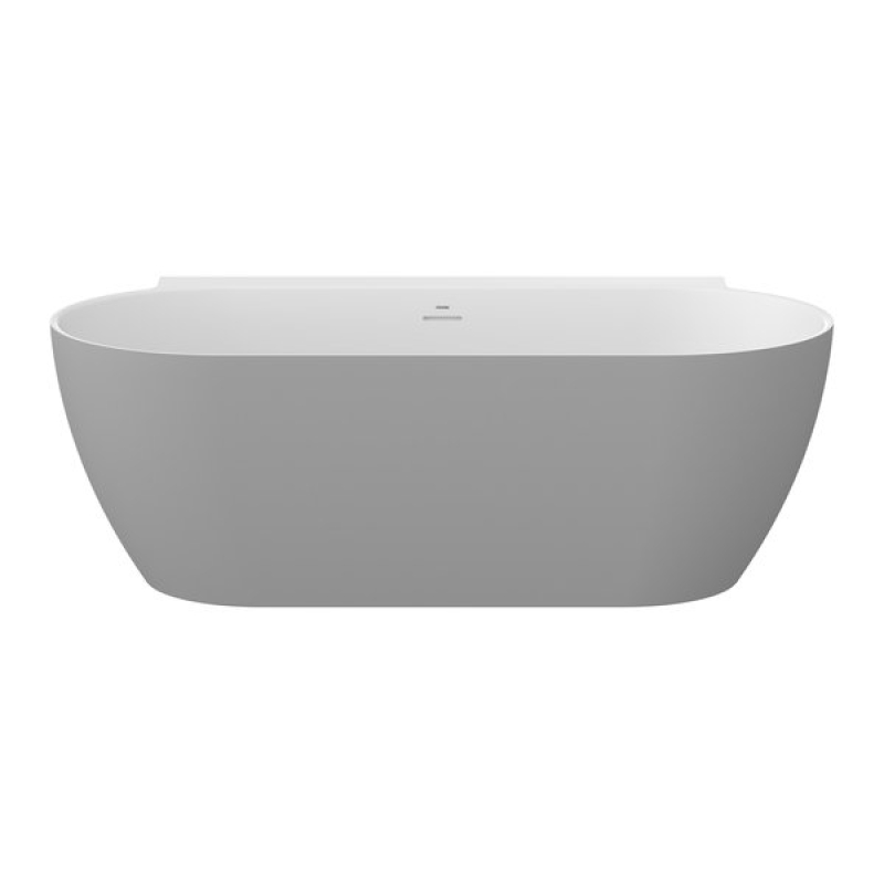Ванна Ravak Freedom Wall II Tec 170x87 отдельно стоящая Smoke Grey/белая крышка слива белая фото 1