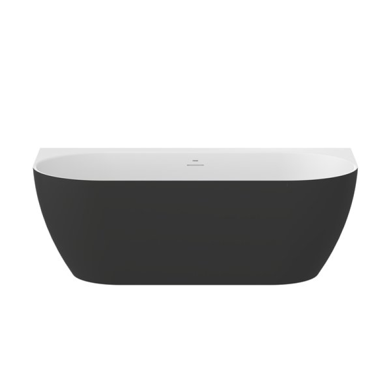 Ванна Ravak Freedom Wall Tec 170x87 отдельно стоящая черная/белая крышка слива черная фото 1