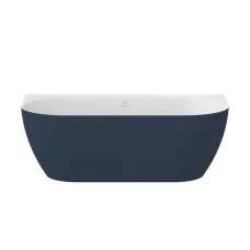 Ванна Ravak Freedom Wall Tec 170x87 окремо стояча Deepsea Blue біла кришка зливу біла