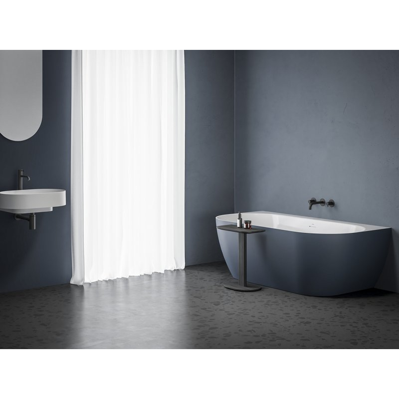 Ванна Ravak Freedom Wall Tec 170x87 отдельно стоящая Deepsea Blue белая крышка слива белая фото 2