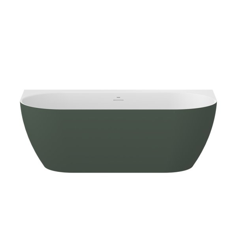 Ванна Ravak Freedom Wall Tec 170x87 отдельно стоящая серо-зеленая белая крышка слива белая фото 1