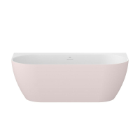 Ванна Ravak Freedom Wall Tec 170x87 окремо стояча Alabaster Pink біла, кришка зливу біла