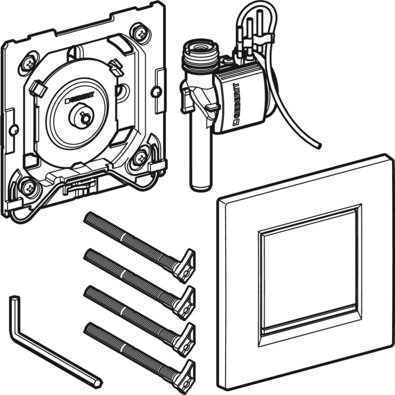 Sigma 30 Змивна клавіша для пісуара, чорний матовий/ чорний глянцевий фото 4