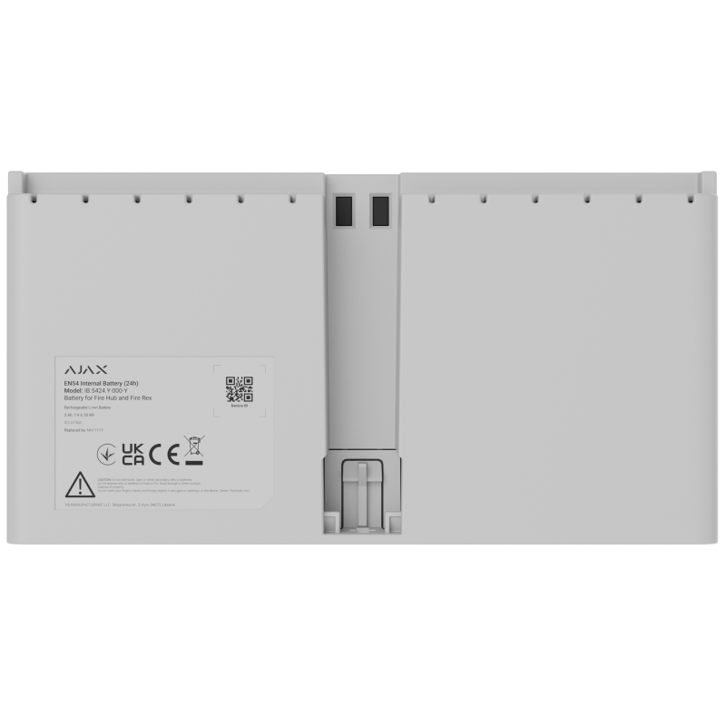 Перезаряженная Li-ion батарея для установки в EN54 Fire Hub или EN54 Fire ReX Ajax EN54 Internal Battery (24h) White (127876.316.WH) фото 1