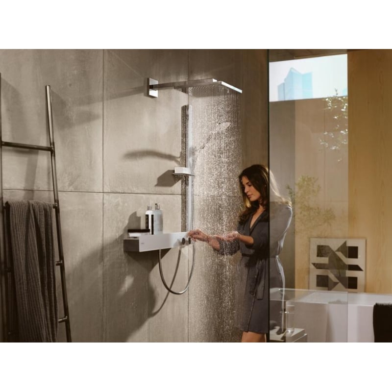 Raindance E 300 Air 1jet Верхний душ квадратный 300*300 мм с кронштейном из стены, хром фото 3