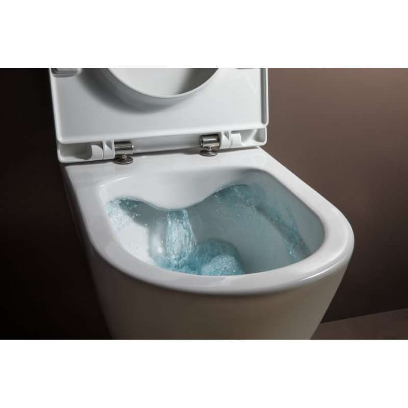 Pro Унітаз підвісний 53*36 см, безобідковий, із сидінням Slim Soft-Close, Quick release, білий H8669570000001 фото 6
