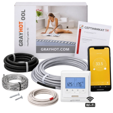 Нагревательный кабель Grayhot 71 м, 1068 Вт + Wi-Fi терморегулятор