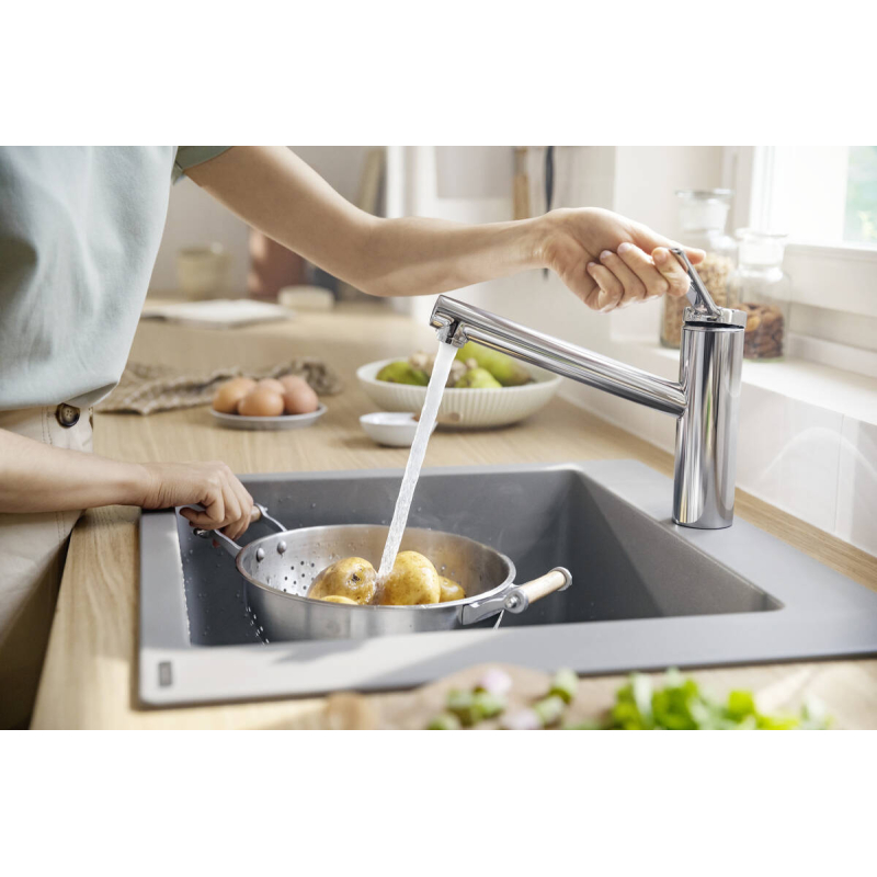 Zesis M33 150 1jet EcoSmart Змішувач кухонний, хром фото 2