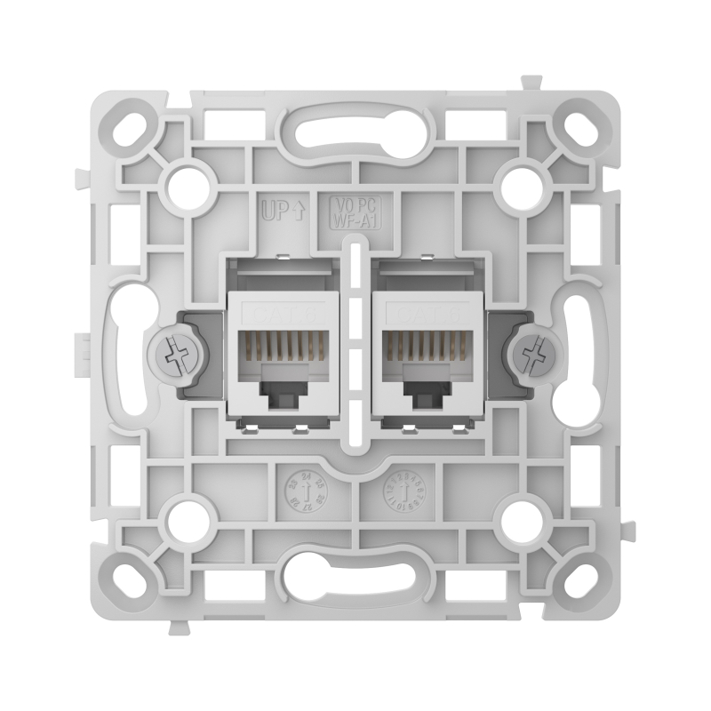 Механізм розетки Ajax OutletCore (LAN) Vertical White (126186.165.WH) фото 1