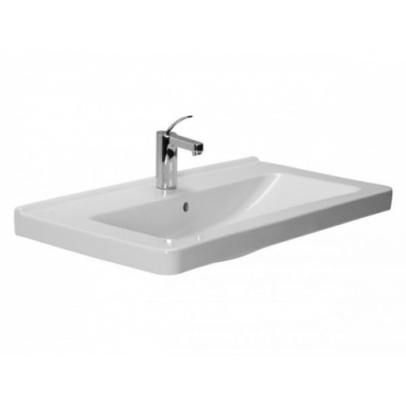 Cubito Pure Раковина прямоугольная мебельная/подвесная 850*485 мм с отверстием для смесителя, белый фото 1