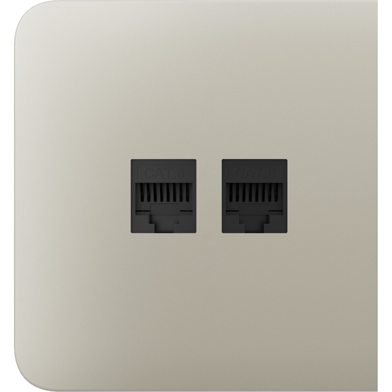 Бічна панель для вбудованої інтернет-розетки Ajax SideCover (LAN) Ivory (126213.319.IV) фото 1