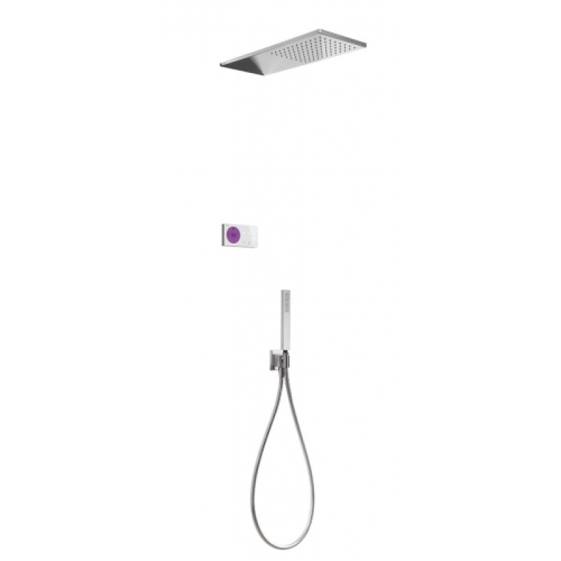 Shower Technology Душова система з термостатом, з електронім керуванням (верх.душ.210*550 мм), хром фото 1