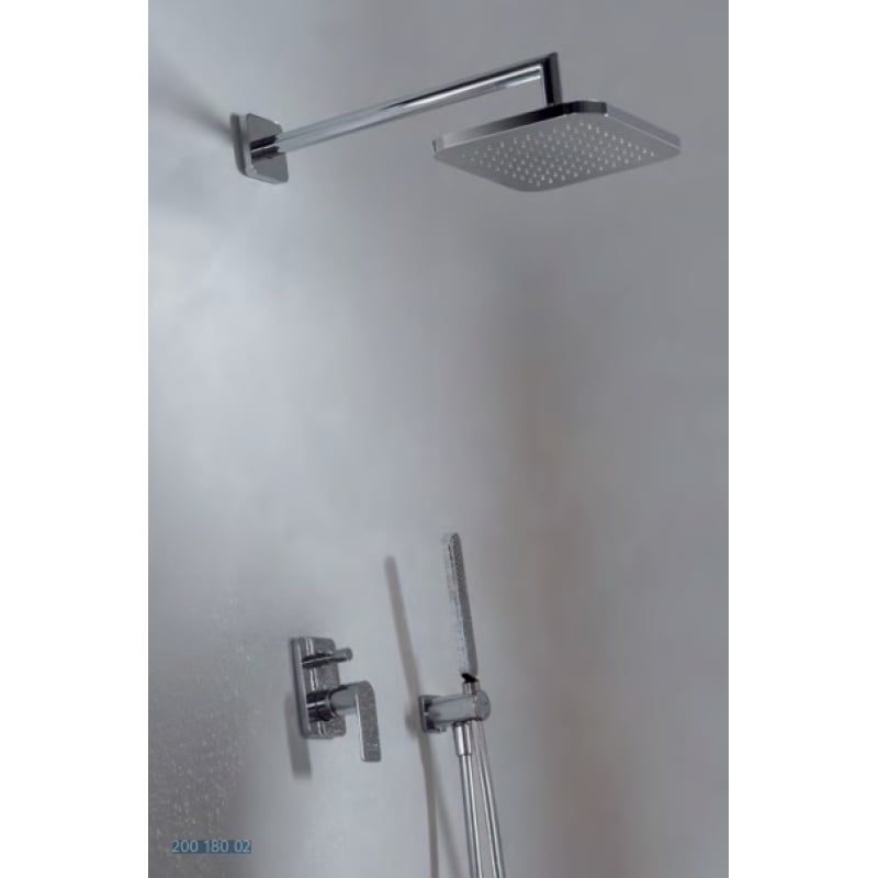 Loft Душевая система скрытого монтажа (верх.душ. 220*220 мм), хром фото 2