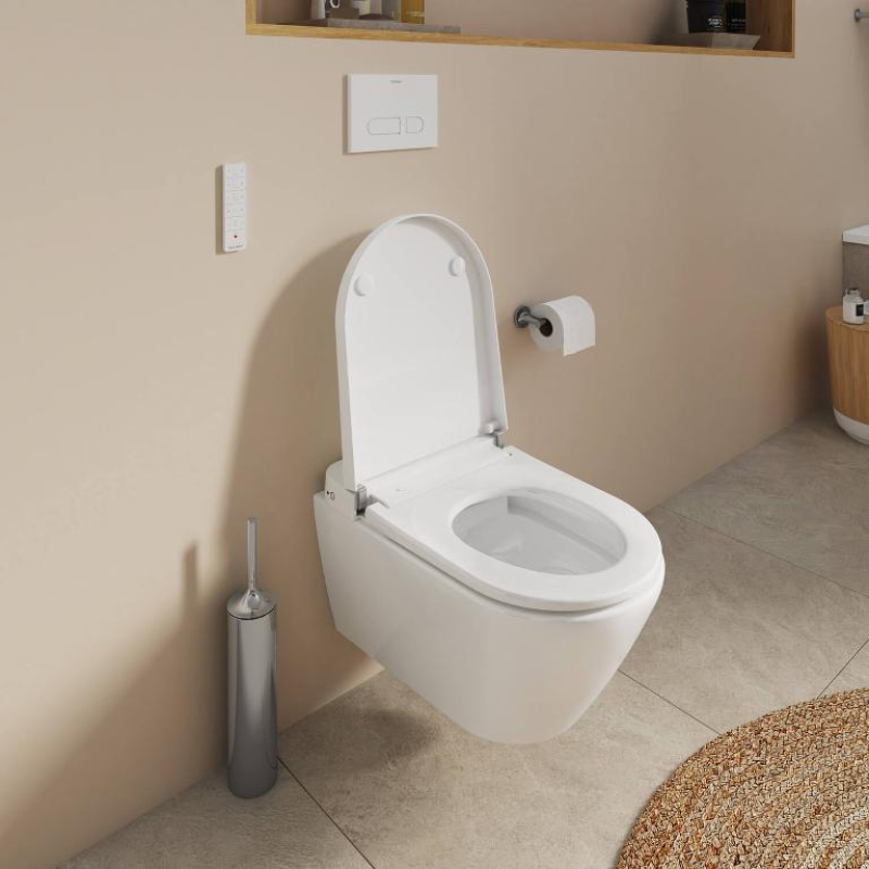 D-Neo Унитаз подвесной Rimless с крышкой SensoWash с фукцией биде, белый фото 5