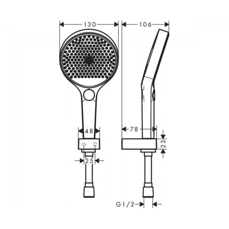 Душевой набор Hansgrohe 130 3jet Rainfinity, Matt White (26851700) фото 2