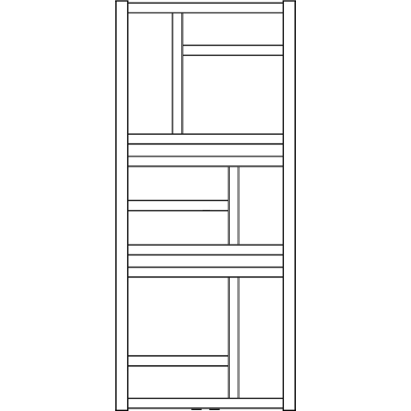 Mondrian Полотенцесушарка водяна 500*1140 мм, сталь, білий матовий фото 2