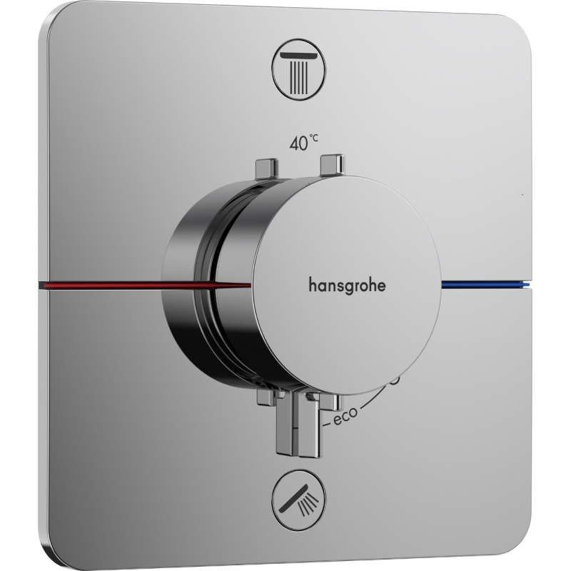 15583000 ShowerSelect Comfort Q Смеситель термостатический скрытого монтажа на 2 потребителя, хром фото 1