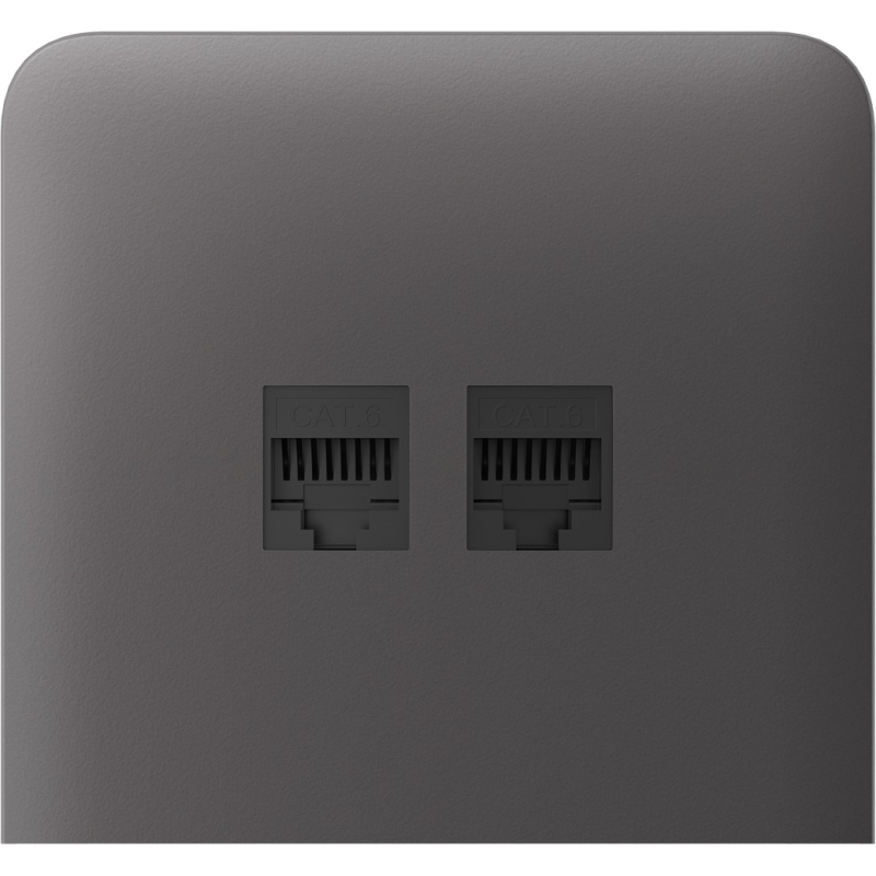 Бічна панель для вбудованої інтернет-розетки Ajax SideCover (LAN) vertical Grey (126222.319.GR) фото 1