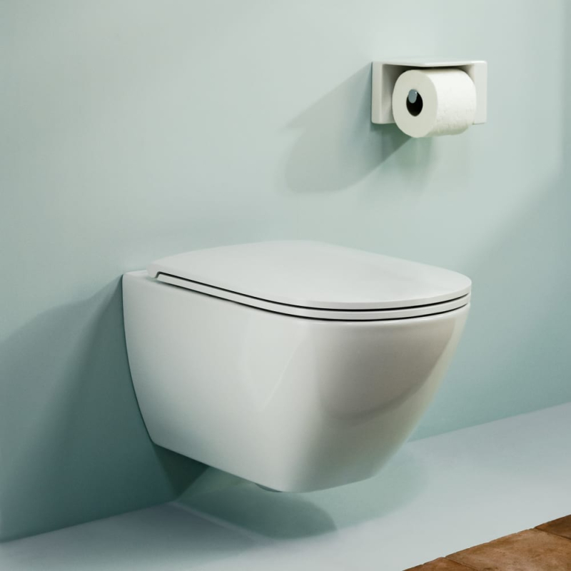 Lua Унитаз подвесной 52*36 см, безобедочный, с сиденьем Soft Close, белый фото 3