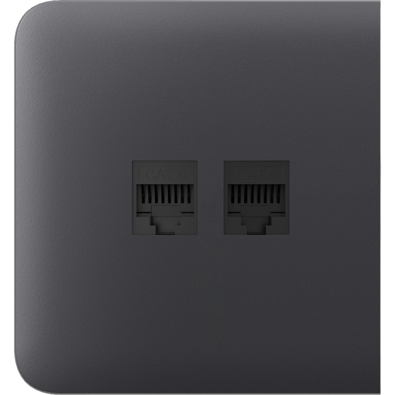 Бічна панель для вбудованої інтернет-розетки Ajax SideCover (LAN) Graphite (126215.319.GP) фото 1