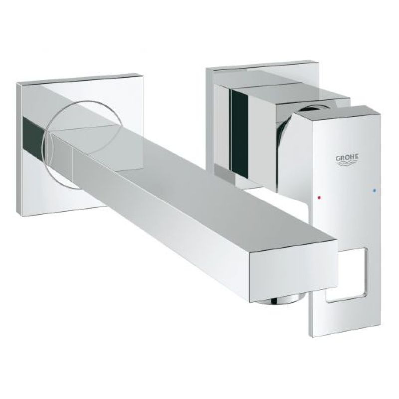 Смеситель для раковины на два отверстия со стены Grohe Eurocube M-Size, хром (23447000) фото 1