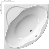 Акриловая ванна Ravak NewDay 140x140 C651000000