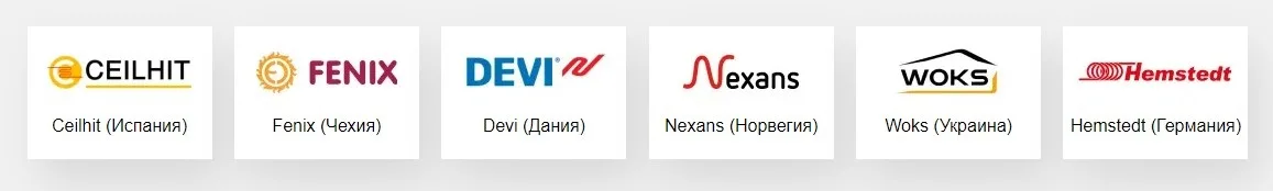 Нагревательный кабель для теплого пола - производители