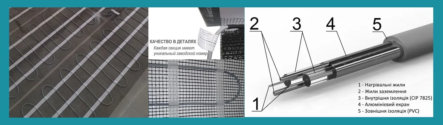 Тепла підлога під плитку - нагрівальний мат Grayhot