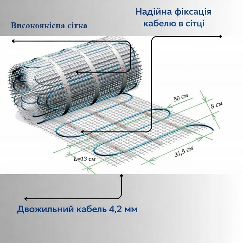 Нагревательный мат Nexans Millimat 10 м² фото 6