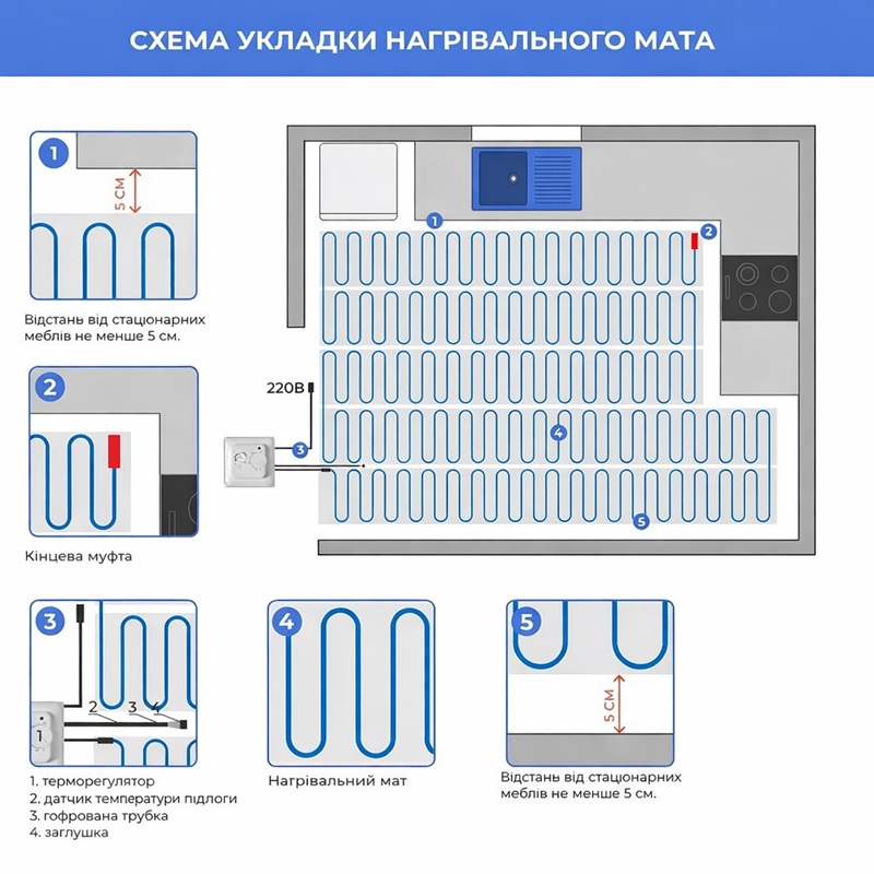 Нагревательный мат Nexans Millimat 10 м² фото 5