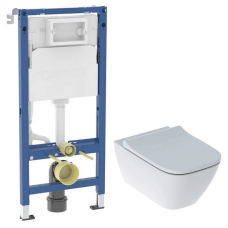 Ком-т (инсталл.с-ма DUOFIX 2в1 458.103.00.2 +чаша SMYLE SQUARE Rimfree,прям+ сиденье дюр.пов.пад,Click2Clean