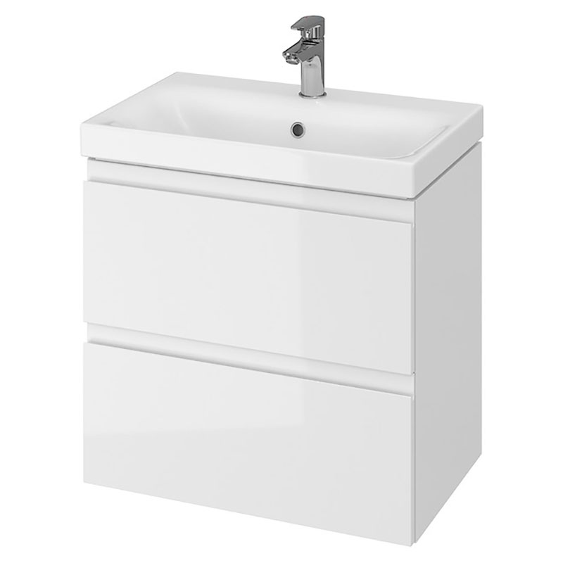 Шкафчик B04 MODUO SLIM+раковина 60, белый фото 1
