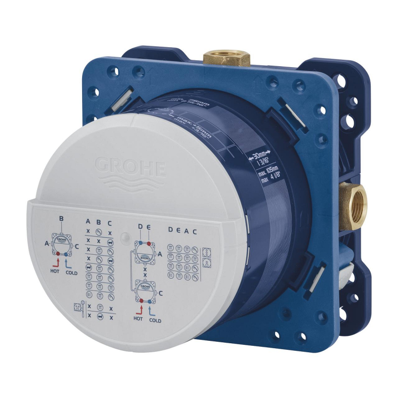 Grohtherm SmartControl New Tempesta 250 Душовий комплект прихованого монтажу з термостатом, хром(ФН) фото 5