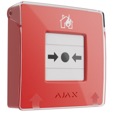 Беспроводная настенная кнопка для активации пожарной тревоги вручную Ajax ManualCallPoint (Red)Jeweller (Для жилых объектов)