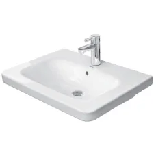 DuraStyle Раковина прямоугольная мебельная 650*480 мм, с переливом, с отваром для смесителя, белый