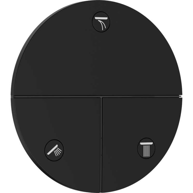 ShowerSelect Comfort S Переключатель потоков для душа на 3 потребителя, черный матовый фото 1