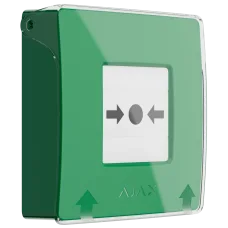 Бездротова програмована кнопка з механізмом скидання Ajax ManualCallPoint Jeweller Green