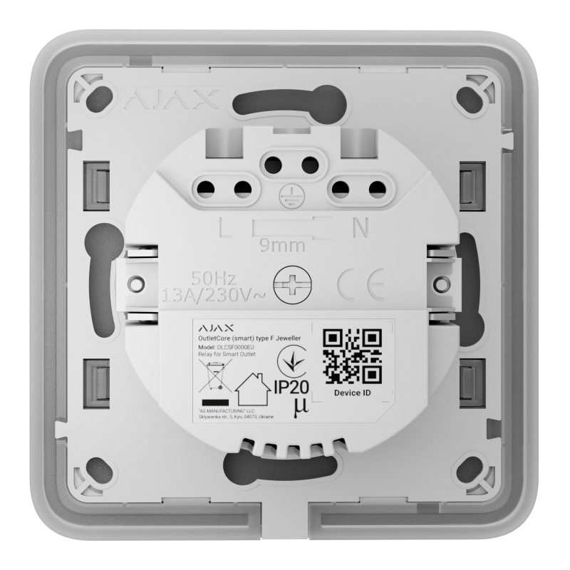 Реле для вбудованої розетки Ajax OutletCore (smart) [type F] SU-000038774 фото 1